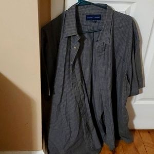 Men's 2XLT Plaid Short Sleeve Button Down